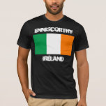 Camiseta Enniscorthy, Irlanda com bandeira irlandesa<br><div class="desc">Enniscorthy,  Irlanda com bandeira irlandesa</div>