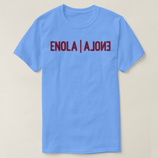 Camiseta Enola Alone burgundy (Frente do Design)