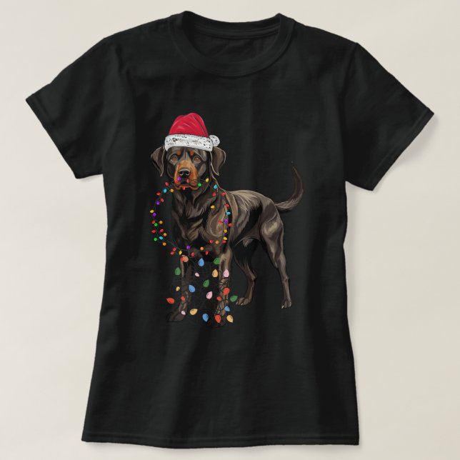 Camiseta enorme cão labrador de natal (Frente do Design)