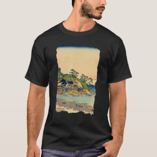 Camiseta Enoshima na província de Sagami Hokusai Retro Japo