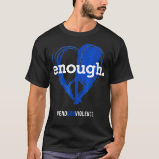 Camiseta Enough T Orange Gun Control Peace love Symbol