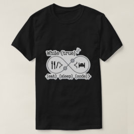Camiseta Enquanto Coma Verdadeiro Programador de Código de