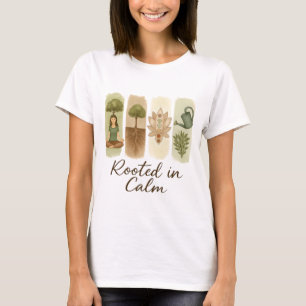 Camiseta Enraizada na Arte da Árvore Chakra Calma