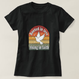 Camiseta Enraizado no amor, ascensão na fé design