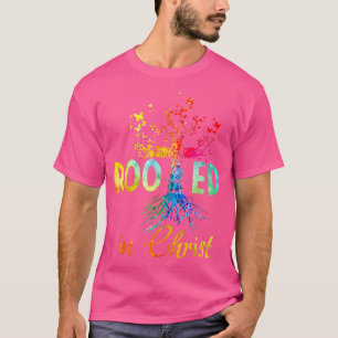 Camiseta Enraizado no Cristo Jesus Deus Acredite em Cristão