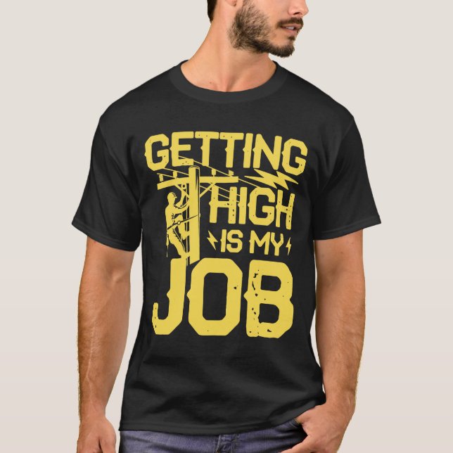 Camiseta Enriquecer é meu trabalho - Lineman (Frente)