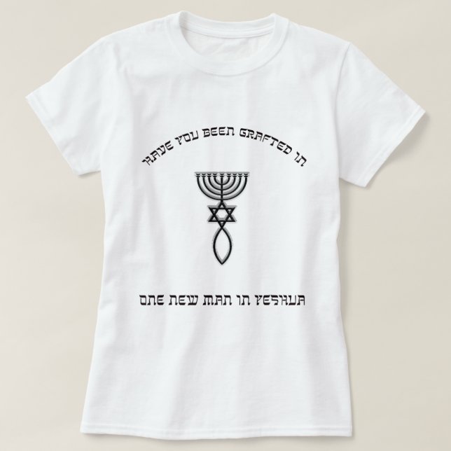 Camiseta Enrolado Em Cristãos Messiânicos, Selo Messiânico (Frente do Design)