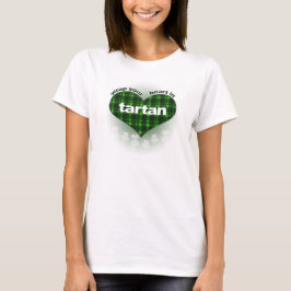 Camiseta Enrole seu coração em tartan!