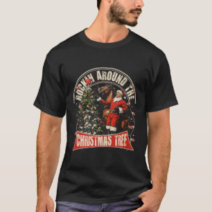 Camiseta Enroscando O Pau Engraçado Do Cowboy De Natal