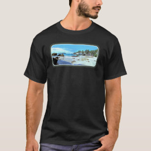 Camiseta Enseada da Catedral Coromandel Nova Zelândia Praia