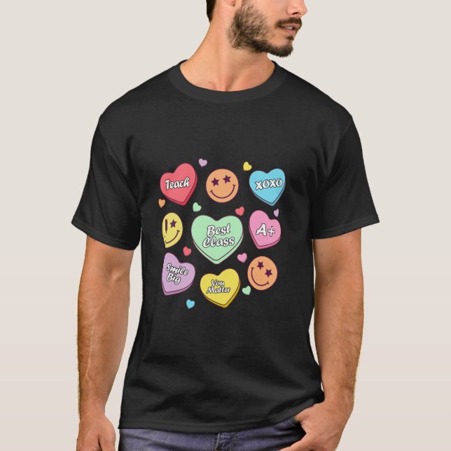 Camiseta Ensina Conversa Coração Doces Professora Val (Frente)