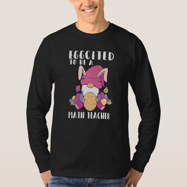 Camiseta Ensinado A Ser Professor De Matemática Gnome Bunny (Frente)