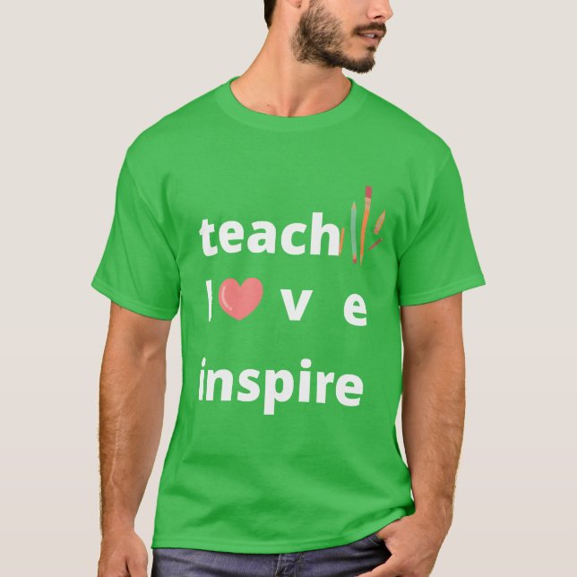 Camiseta ensinamarinspirar engraçado (Frente)