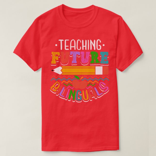 Camiseta Ensinando Futuros Bilíngues (Frente do Design)