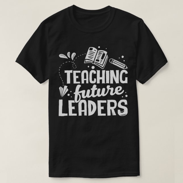 Camiseta Ensinando Futuros Líderes De Volta À Escola (Frente do Design)