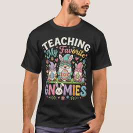 Camiseta Ensinando Meus Gnomies Favoritos Professor Diverti