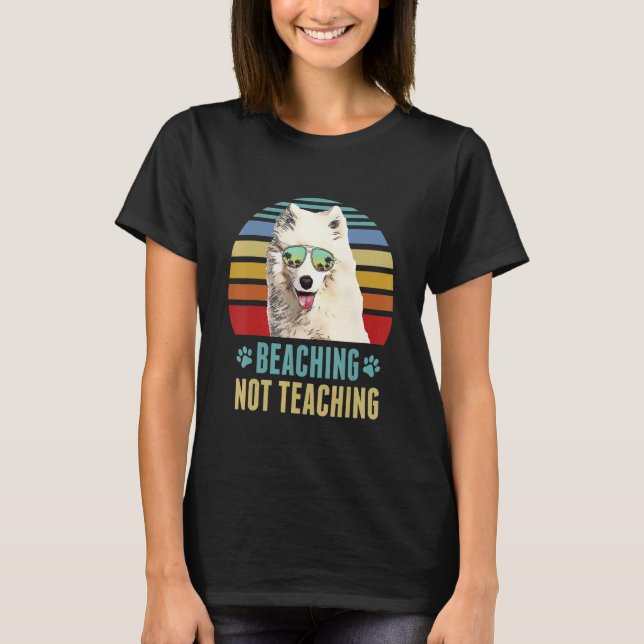 Camiseta Ensinando Não Ensinando Professora De Cachorro Sam (Frente)