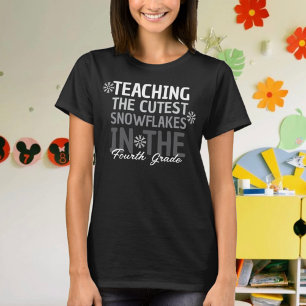 Camiseta Ensinando O Professor Mais Justo De Flocos De Neve