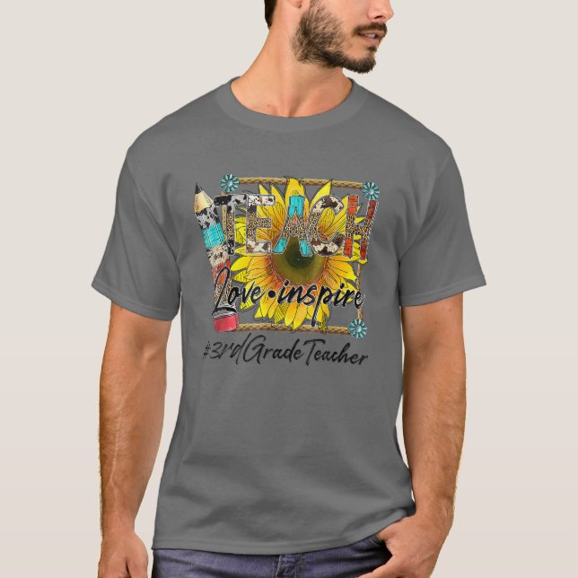 Camiseta Ensinar Amor Inspira A Ensino 3º Grau (Frente)