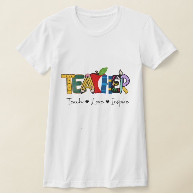 Camiseta Ensinar Amor Inspira Coleção de Professores (Postura )
