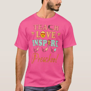 Camiseta Ensinar Amor Inspira História Pré-Escolar Professo