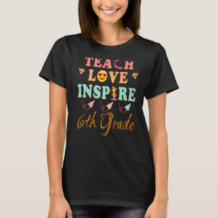 Camiseta Ensinar Amor Inspira História Professora Esl
