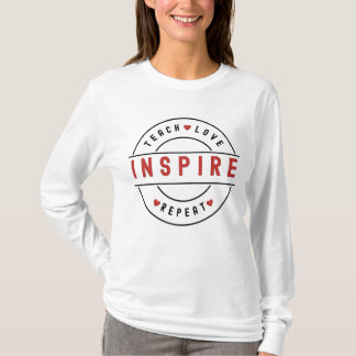 Camiseta Ensinar Amor Inspira Motivação