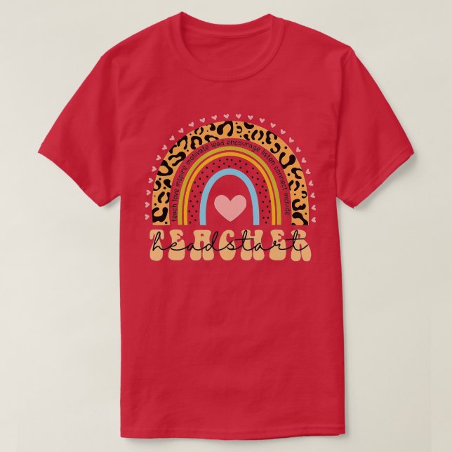 Camiseta Ensinar Amor Inspira Professora De Início De Cabeç (Frente do Design)