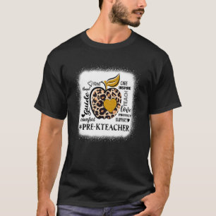 Camiseta Ensinar Amor Inspire Pré K Professor Leopard De Vo