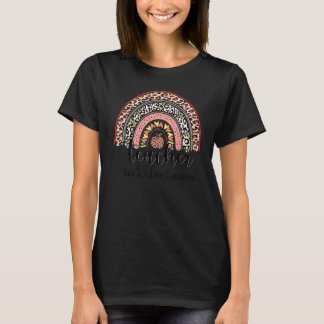 Camiseta Ensinar Amor Inspire Professor Rainbow Leopard De 