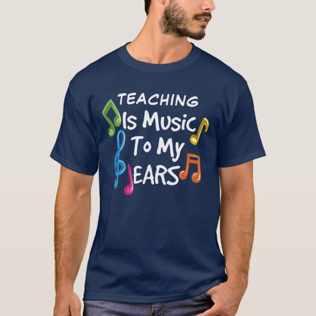 Camiseta Ensinar é música para meus ouvidos personalizada (Frente)