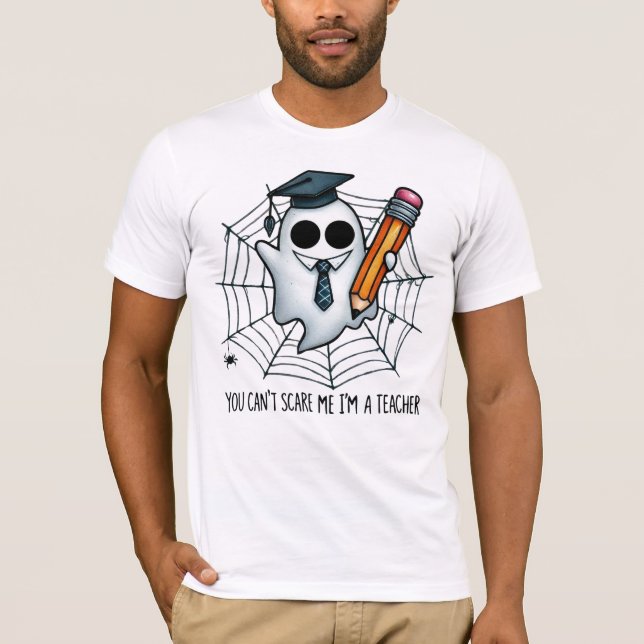 Camiseta Ensinar e Terror - Fantasmas não suportam uma chan (Frente)