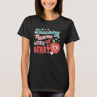 Camiseta Ensinar é um Trabalho de Coração Feliz 100 Dias de