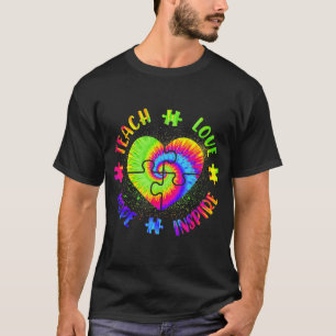 Camiseta Ensinar Esperança Amor Inspira Consciência Autismo