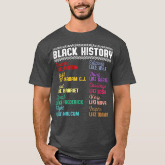 Camiseta Ensinar História Negra Líderes de História Negra M