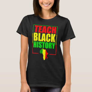 Camiseta Ensinar História Negra Para Professores - História