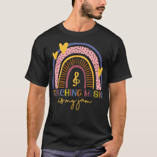 Camiseta Ensinar Música É Meu Professor Musical Jam Rainbow