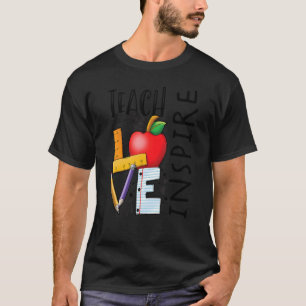 Camiseta Ensinar O Amor Inspira O Aplicativo De Vida De Pro