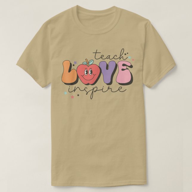 Camiseta Ensinar O Amor Inspira O Professor (Frente do Design)