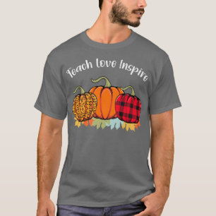 Camiseta Ensinar o outono Ensinar Professora Queda de Pumpk