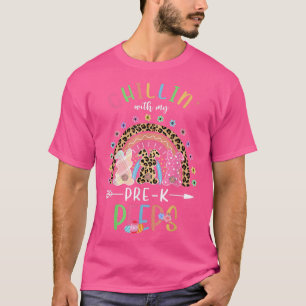 Camiseta Ensinar Pequenos Bunnies Pré-K Páscoa de Professor