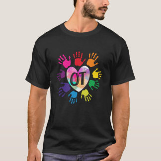 Camiseta Ensinar Terapêutica Ocupacional Do Coração Mão