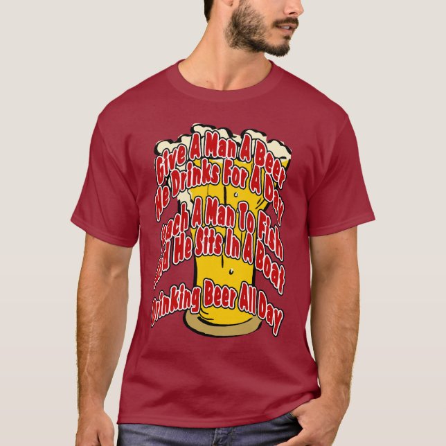 Camiseta Ensinar Um Homem A Pescar (Frente)