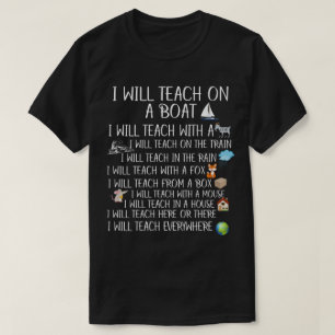 Camiseta Ensinarei num barco Uma caixa de golfe Eu ensinare