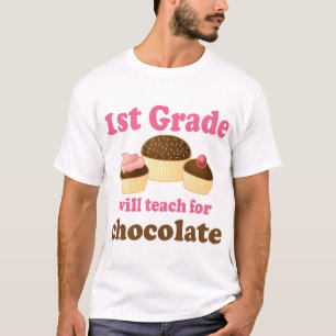 Camiseta Ensine a ?a categoria para o chocolate