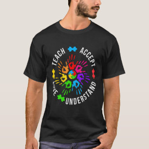 Camiseta Ensine aceite entenda ame o espectro do autismo d