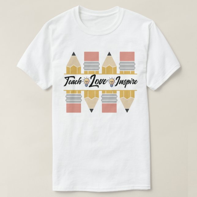 Camiseta Ensine, Ame, Inspire (Frente do Design)