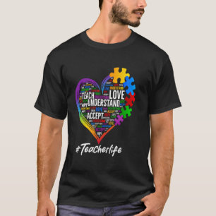 Camiseta Ensine Amor Entenda Aceite Autismo Professor Vida