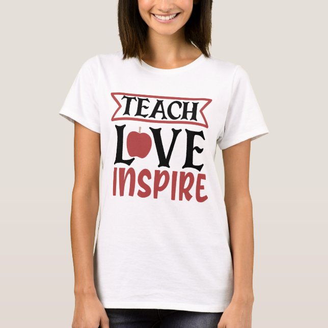 Camiseta Ensine Amor Inspirado  (Frente)