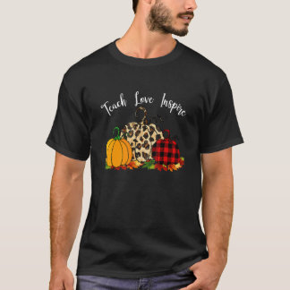 Camiseta Ensine Amor Inspire Arco-íris Outono Pré Kinder Pr